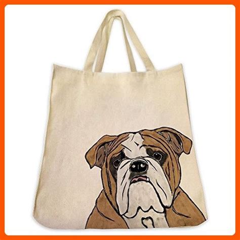 English Bulldog Portrait Color Extra Large Eco Friendly Reusable Cotton