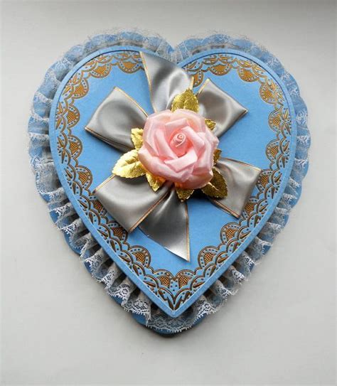 My Paisley World Frilly Vintage Heart Shaped Valentine Candy Boxes