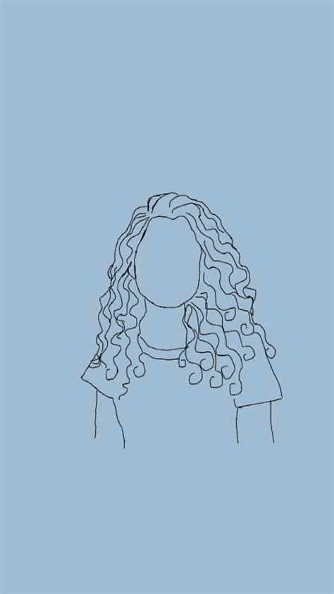 Curly Hair Aesthetic Drawing Largest Wallpaper Portal