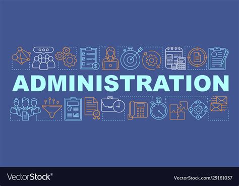Administration Word Concepts Banner Business Vector Image