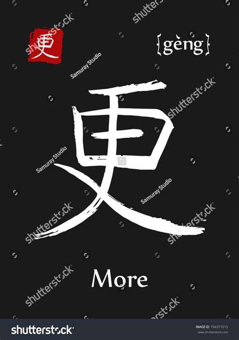 Hieroglyph Chinese Calligraphy Translate More Vector Stock Vector