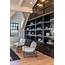 Bold Black Built In Cabinets Sitting Behind Two Modern Chairs  HGTV