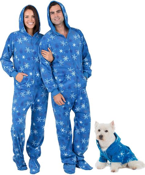 Footed Pajamas Its A Snow Day Unisex Adult Fleece Pajamas X Large