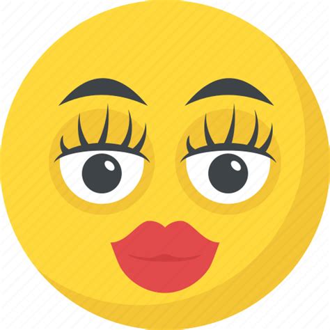 Adorable Emoji Emoticon Kissing Makeup Emoticon Icon