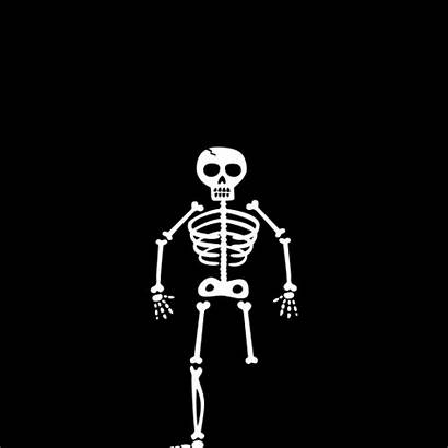 Skeleton Halloween Animated Giphy Happy Skeletons Gifs