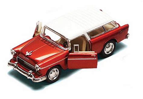 1955 Chevy Nomad Orange Kinsmart 53312d 132 Scale Diecast Model