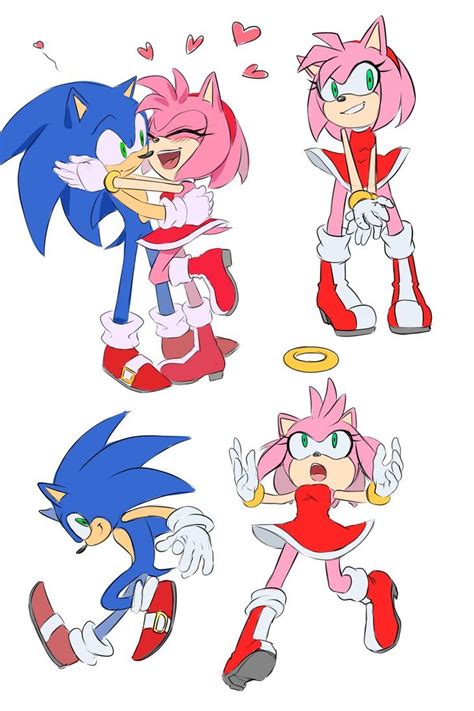 Sketches Sonic Amy By Di Dash Sonic Sonic And Amy Sonic Fan Art