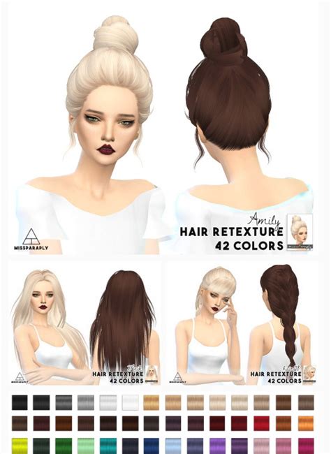 Skysims 251 Hair Retexture At Miss Paraply Via Sims 4