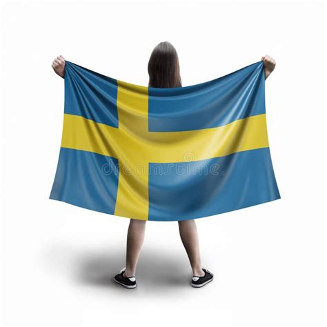 Women And Swedish Flag Stock Image Image Of People 128825347