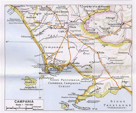 Campania Map Of The Campania Region From Wikimedia Commons The
