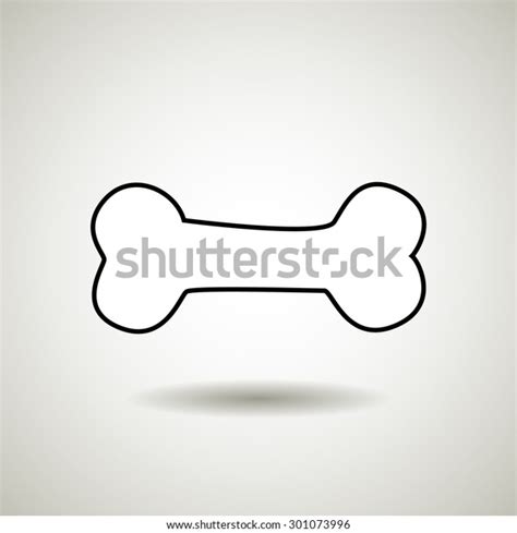 Outlined Dog Bone Stock Stock Illustration 301073996 Shutterstock