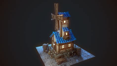 3d Model Mill In A Fairy Tale Style Cgtrader