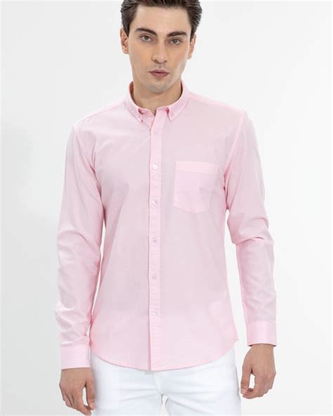 Buy Mens Pink Cotton Shirt For Men Online At Bewakoof