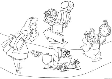Alice in Wonderland Coloring Pages Cartoons alice_12 Printable 2020