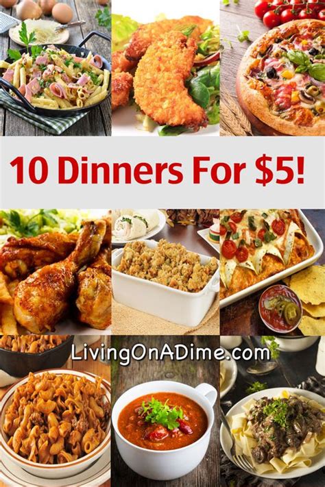 10 Dinners For $5 - Cheap Dinner Recipes And Ideas | Pizza ...