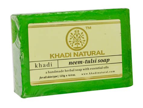 Khadi herbal handmade soap are loaded with astonishing antiseptic and sanitizing powers to empower you in your cleaning needs. Buy Khadi India Natural Neem-Tulsi Soap Handmade Herbal ...