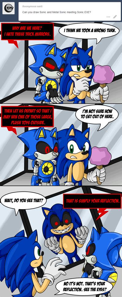 Sonic X Metal Sonic - Exe Picks Up Sonics Dropped Cotton Candy Hey. 