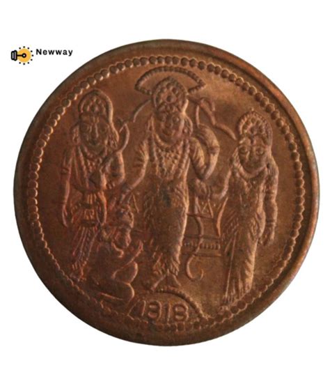 Uk One Anna Ram Sita Laxman 1818 East India Company Rare Coin Buy