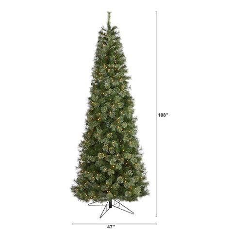 9ft Pre Lit Cashmere Artificial Christmas Tree Warm White Lights 8