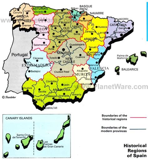 Map Of Spain With Cities And Towns