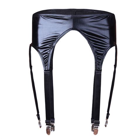 sexy women s leather briefs g string panties thongs stocking holder garters ebay