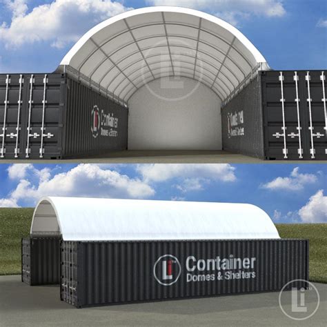 40ft Container Shelter 12m X 6m With Back Panel Container Domes And