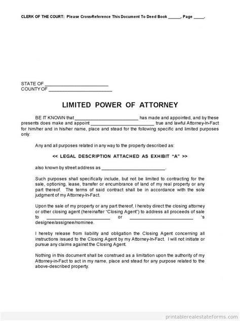 Limited power of attorney is the authorization form for money matters in professional fields. Free Printable Limited Power of Attorney Forms [SAMPLE ...
