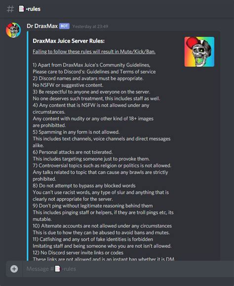 Rules Discord Template Printable Templates