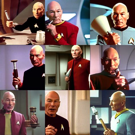 Still Of Patrick Stewart Hitting A Bong As Jean Luc Stable Diffusion OpenArt