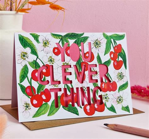 You Clever Thing Well Done Card Miss Bespoke Papercuts