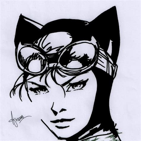 Dibujo Para Colorear De La Cabeza De Catwoman Catwoman Head Close Up