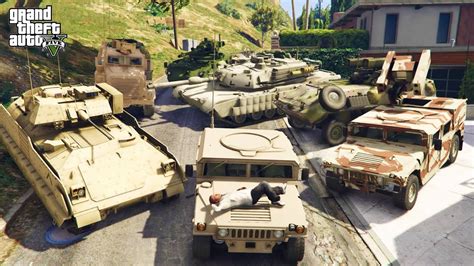 Gta 5 Stealing United States Military Vehicles With Franklin Gta