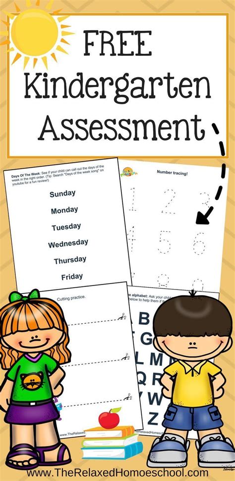 Kindergarten Assessment Its Free 13 Pages To Test Kindergarten