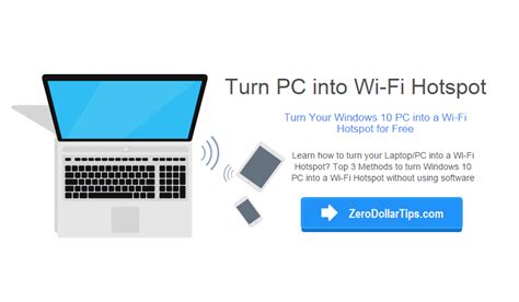 Turn Windows Pc Into A Wifi Hotspot Without Using Software