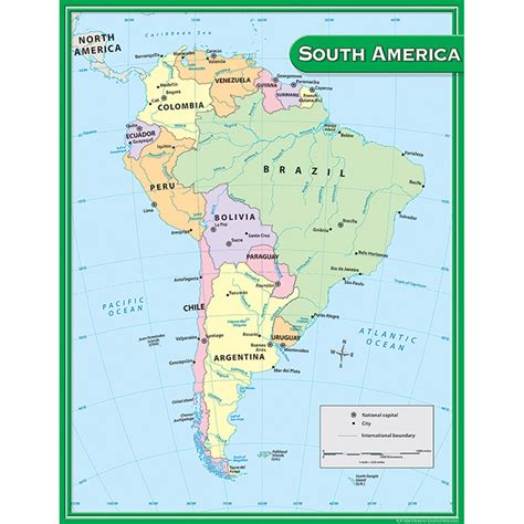 South America Map Chart Tcr7656 Teacher Created Resources Maps