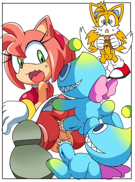 Rule 34 Amy Rose Anal Chao Sonic Coolblue Double Penetration