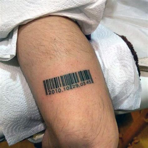 30 Barcode Tattoo Designs For Men Parallel Line Ink Ideas
