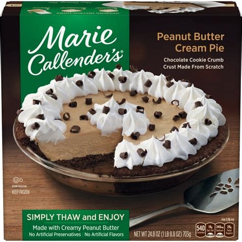 Marie Callenders Peanut Butter Cream Pie Frozen Dessert 248 Ounce