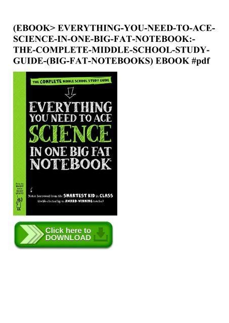 Ebook Everything You Need To Ace Science In One Big Fat Notebook The Complete Middle School Study G