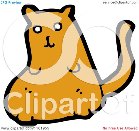 cartoon of a fat ginger cat royalty free vector illustration by lineartestpilot 1161955