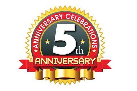 5th Anniversary Logo Template In Ping Format Naveengfx