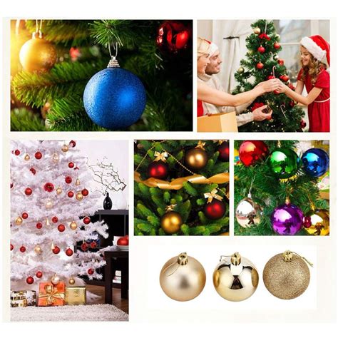 2 Set Christmas Balls Ornaments for Xmas Tree - Shatterproof Christmas Tree Decorations Hanging 