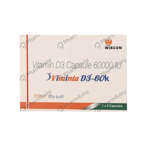 Viminta D3 60000 Iu Capsule 4 Uses Side Effects Price And Dosage