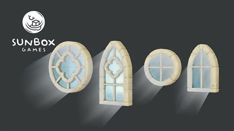 3d Model Renaisance Stone Windows With God Rays Vr Ar Low Poly