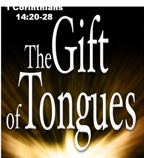 The Purpose Of Tongues 1 Corinthians 1420 28 Millersburg Baptist