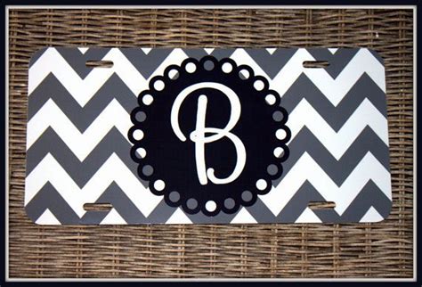 Personalized Monogrammed License Plate Car Tag Monogram Etsy