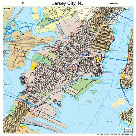 Jersey City New Jersey Street Map 3436000