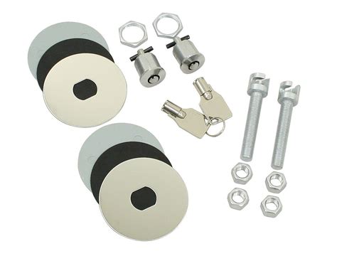 Muscle Car Chrome Plated Steel Locking Style Hood Pin Kit Ebay