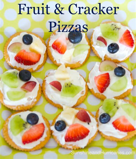 Easy Fruit And Cracker Pizzas Fun Snacks For Kids Fun Kids Food