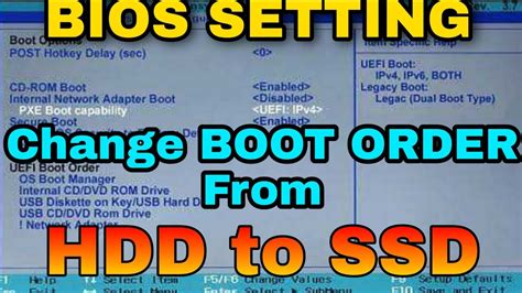 How To Change Window Os Booting From Hdd To Ssd In Bios Setting Youtube